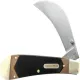 Schrade 216OT Old Timer Pruner - 3" Satin Hawkbill Blade, Sawcut Delrin Handles with Nickel Bolsters Cyclaire Knives and Tools