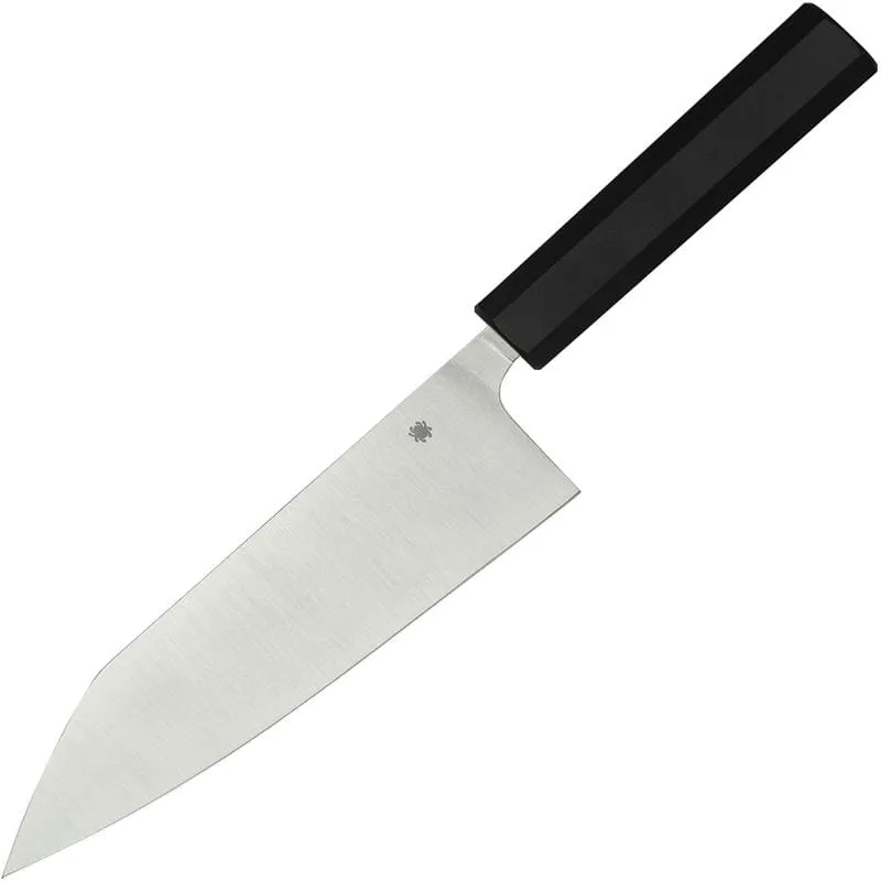 Spyderco Minarai Series Bunka Bocho Knife - 7.75 " CTS-BD1N Blade Black Polypropylene Handle Cyclaire Knives and Tools