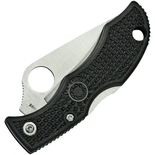 Spyderco Ladybug 3 Key Ring Knife - 1.938" VG10 Serrated Blade Black FRN Handle