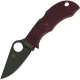Spyderco Manbug Sprint Run Folding Knife - 1.90" CTS-PD#1 Black Blade Burgundy FRN Handle Cyclaire Knives and Tools