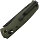 SRM Knives 255L-GP Ambi-Lock Folding Knife - 3.2" 10Cr15CoMoV Black PVD Blade Green G10 Handle Cyclaire Knives and Tools