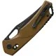 SRM Knives 9201-GW Folding Knife - 3.54" D2 Black Blade Brown G10 Handle Crossbar Lock Cyclaire Knives and Tools