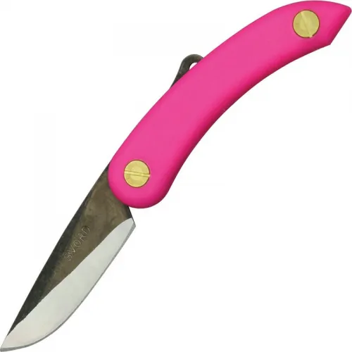 Svord Mini Peasant UK EDC Knife - 2.5" Carbon Steel Blade Pink Handle