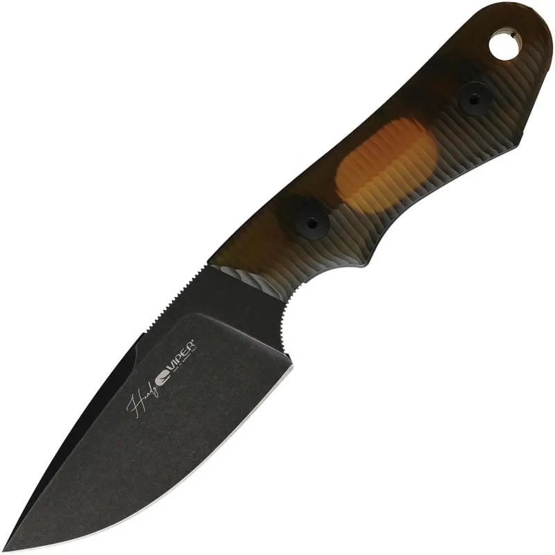 Viper Knives Handy Fixed Blade Knife - 3.3" CPM-MagnaCut Black Blade 3D Machined Ultem Handle Cyclaire Knives and Tools
