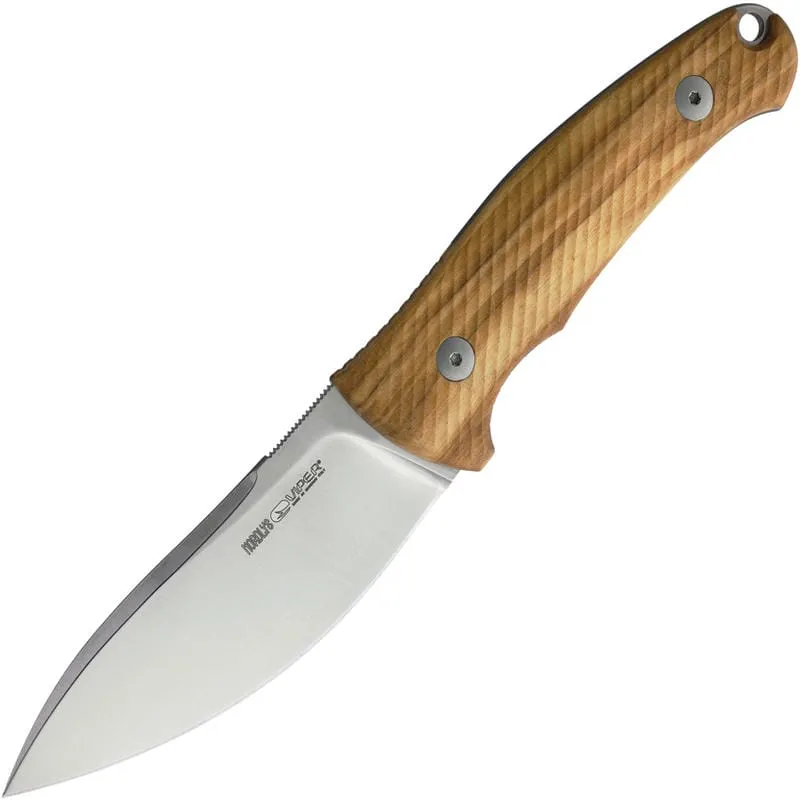 Viper Nordlys Fixed Blade Knife - 3.75" Bohler N690 Blade Olive Wood Handle Cyclaire Knives and Tools