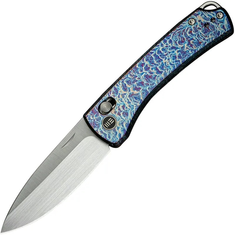 We Knife DBK Dutch Bushcraft NightBlade - 2.98" CPM-20CV Grey Blade Chidori Flamed Titanium Handle Cyclaire Knives and Tools