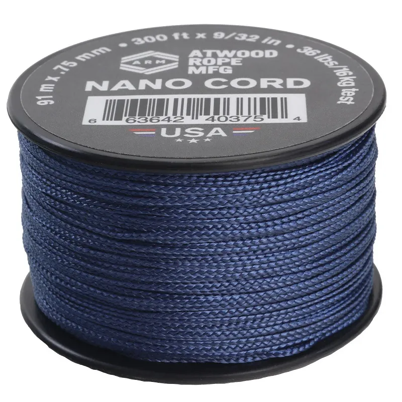 Atwood Rope MFG Navy Blue Nano Cord on Spool -  .75mm x 300ft  Cyclaire Knives and Tools
