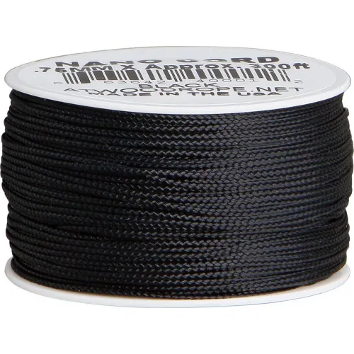 Atwood Rope MFG Black Nano Cord on Spool -  .75mm x 300ft 