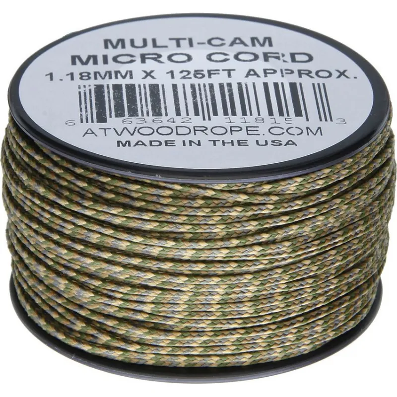 Atwood Rope MFG 1.18mm Micro Cord MultiCam 125ft Spool Cyclaire Knives and Tools