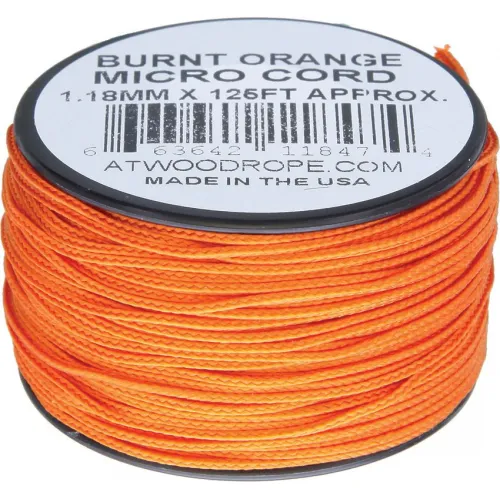 Atwood Rope MFG 1.18mm Micro Cord Burnt Orange 125ft Spool