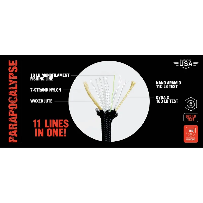 Atwood Rope Parapocalypse Ultimate Survival Cord - Neon Orange Cyclaire Knives and Tools