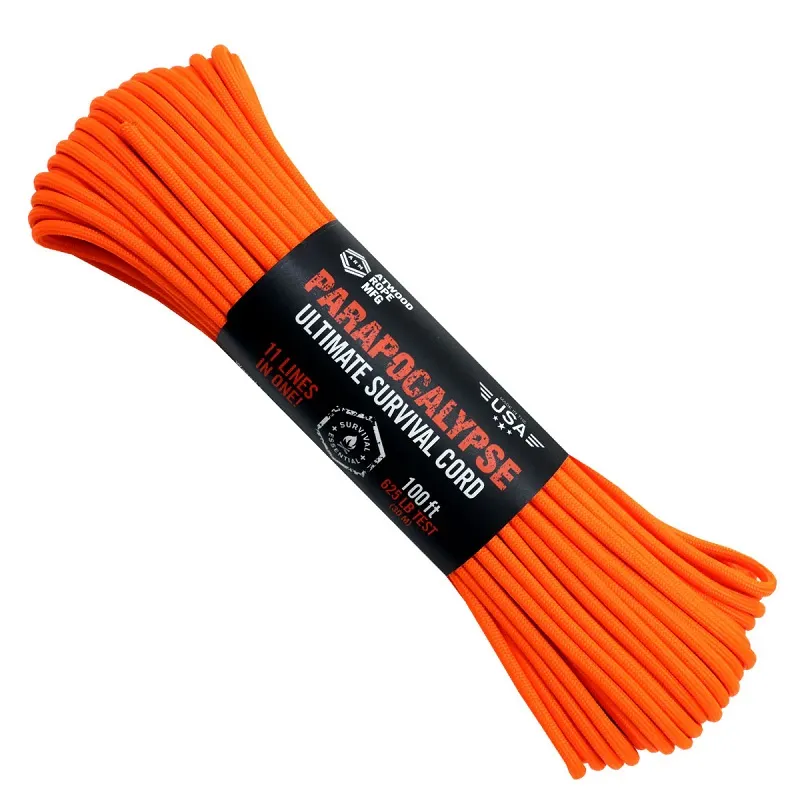 Atwood Rope Parapocalypse Ultimate Survival Cord - Neon Orange Cyclaire Knives and Tools