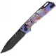 Bear & Son WWII Bomber Pin Up Series April Nekama I Folding Knife - 3.5" Black Blade Yankee Aluminum Handle Cyclaire Knives and Tools