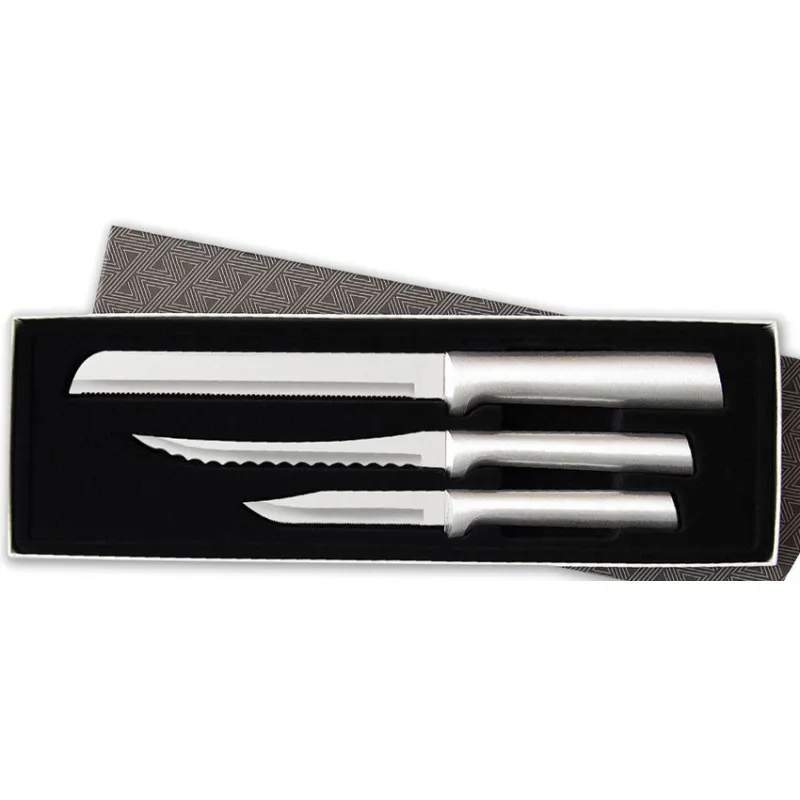 Rada Cutlery Sentational Serrations Kitchen Knife Gift Set - Bread Knife, Tomato Slicer and Regular Pairing Knife Cyclaire Knives and Tools