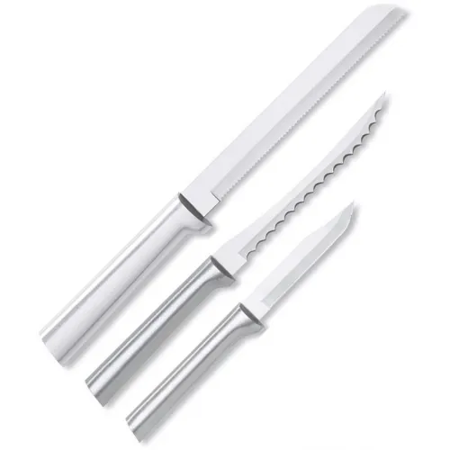Rada Cutlery Sentational Serrations Kitchen Knife Gift Set - Bread Knife, Tomato Slicer and Regular Pairing Knife