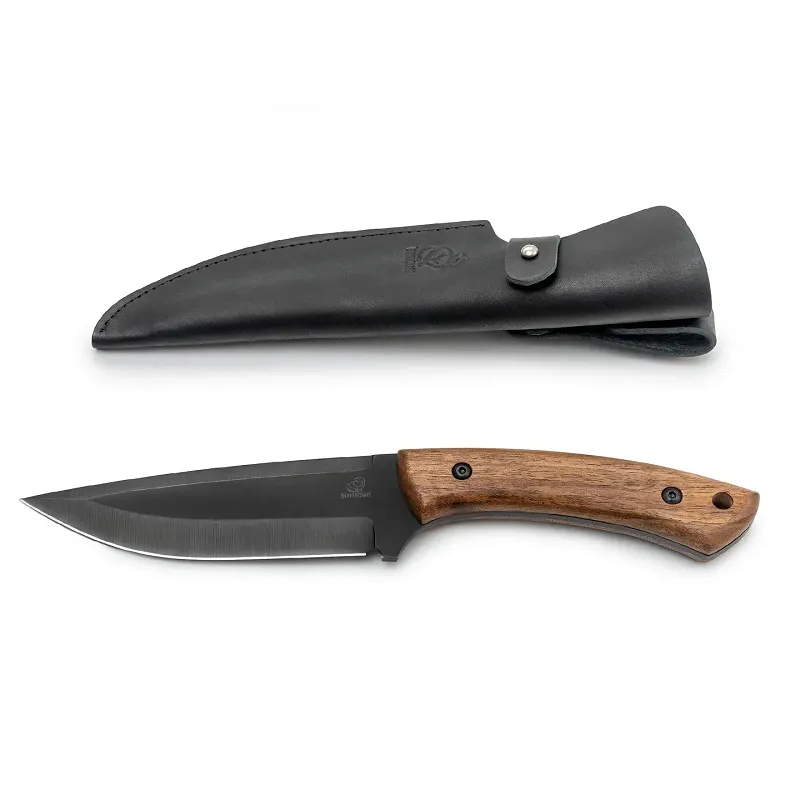 Beavercraft HGK1 Hunting Knife - 5.51" 1066 Black Carbon Blade, Walnut Handle Cyclaire Knives and Tools