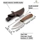 Beavercraft BSH7 Wild Harvest Bushcraft Knife - 3.54" 1066 Carbon Blade Walnut Handle Leather Sheath Cyclaire Knives and Tools