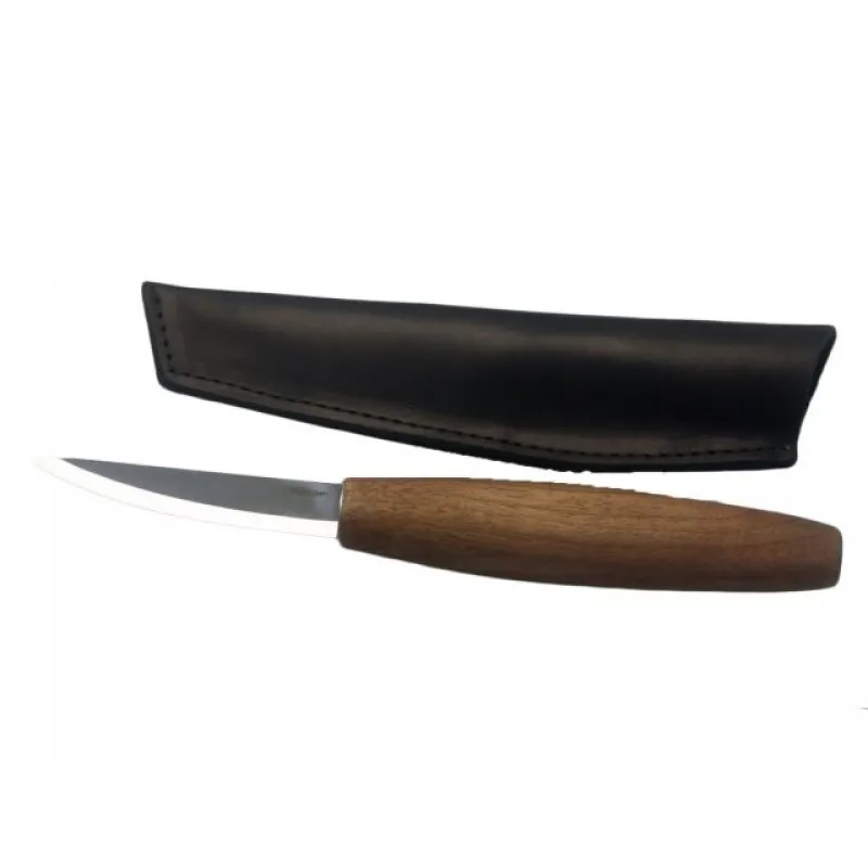 Beavercraft C4X Deluxe Whittling Solyd Knife Walnut Handle Leather Sheath Cyclaire Knives and Tools