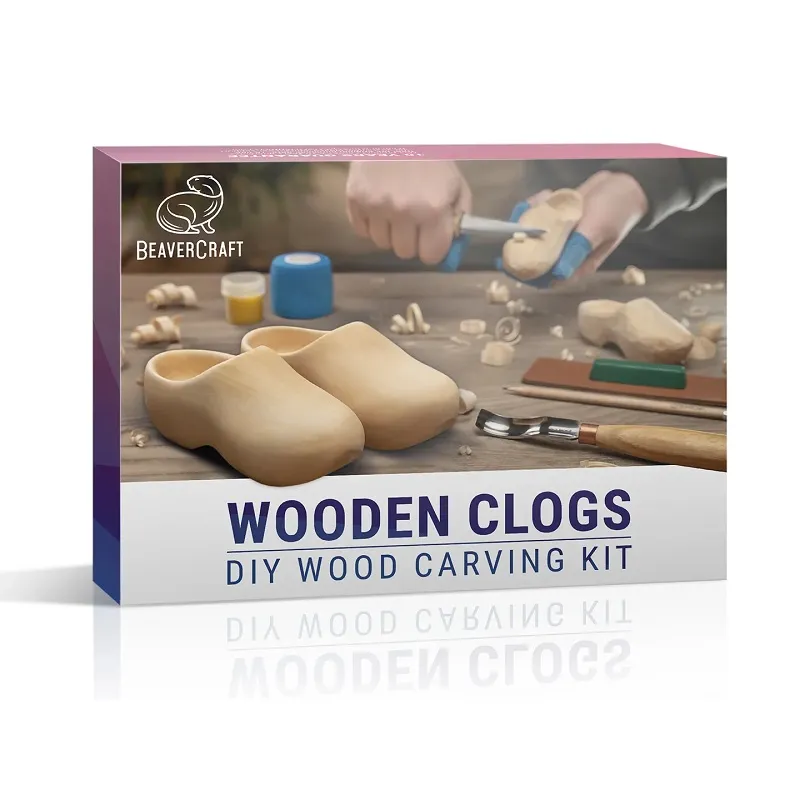 BeaverCraft DIY10 Wooden Clogs Carving Kit Cyclaire Knives and Tools