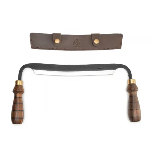 BeaverCraft DK4S Hand Forged Drawknife with Leather Sheath