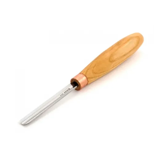 BeaverCraft K8/08 Compact Straight Rounded Carbon Chisel - 8mm - Sweep No 8