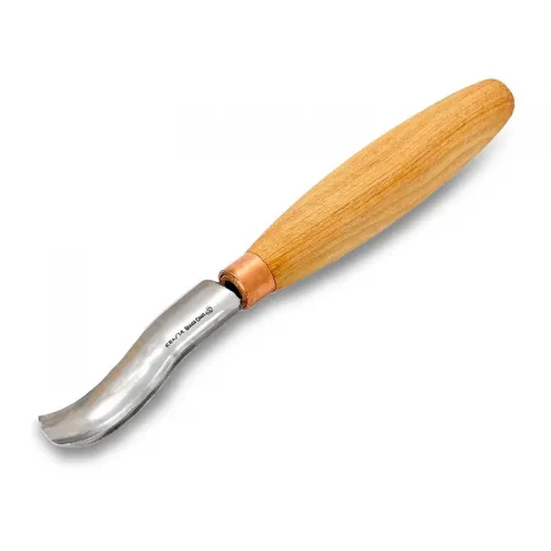 BeaverCraft K8a/14 Compact Short Bent Carbon Gouge - 14mm - Sweep No 8