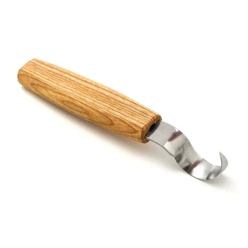 BeaverCraft Left Handed Hook Carving Knife with Oak Handle Cyclaire Knives and Tools