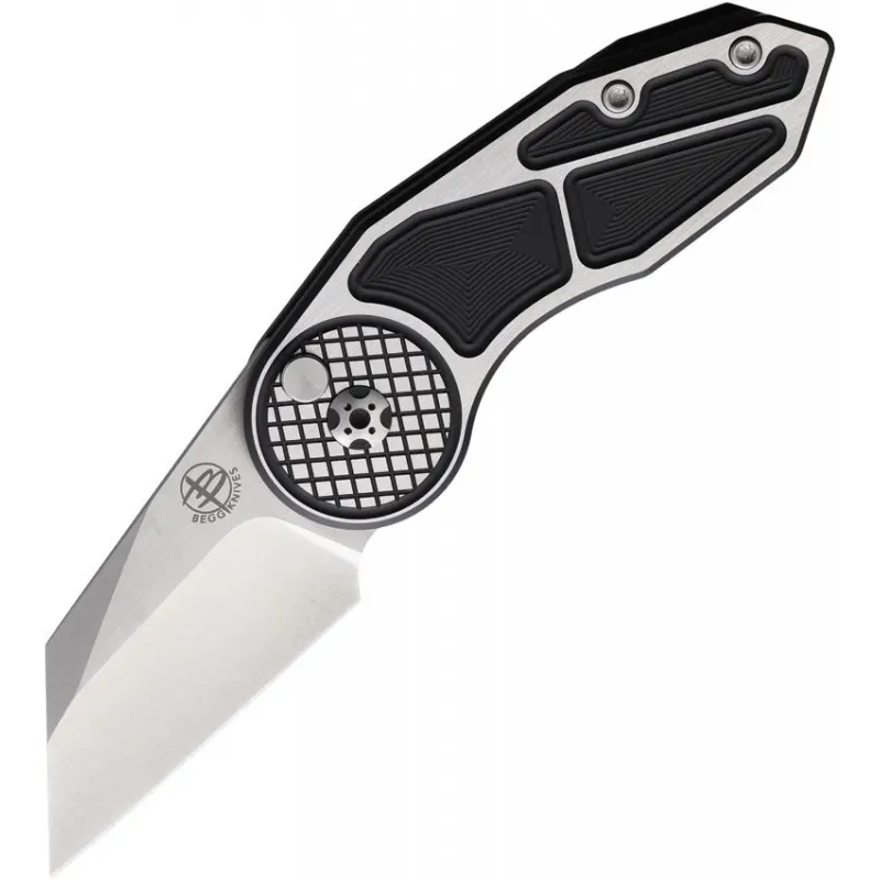 Begg Micro Burst Folding Knife - 2.25" VG-10 Wharncliffe Blade Machined Black Aluminum Handle Cyclaire Knives and Tools