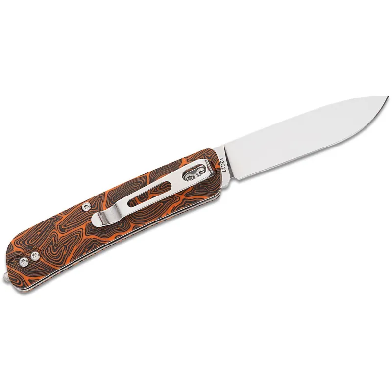 Boker Plus UK EDC TechTool Pocket Knife - 2.8" 12C27 Blade Red Damast G10 Handle Cyclaire Knives and Tools