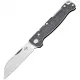 Boker Plus Atlas Backlock Pocket Knife - 2.7" Satin Sheepsfoot Blade, Dark Stonewashed Stainless Steel Handle Cyclaire Knives and Tools