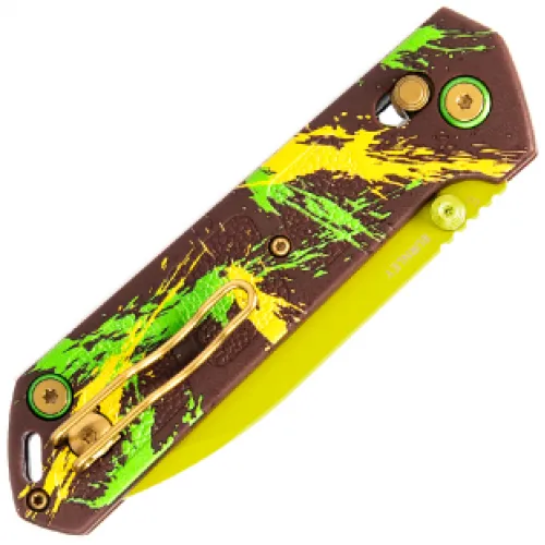 Boker Kihon Dubai Chocolate Crossbar Lock Folding Knife - 3.23" D2 Steel Blade GFN Handle