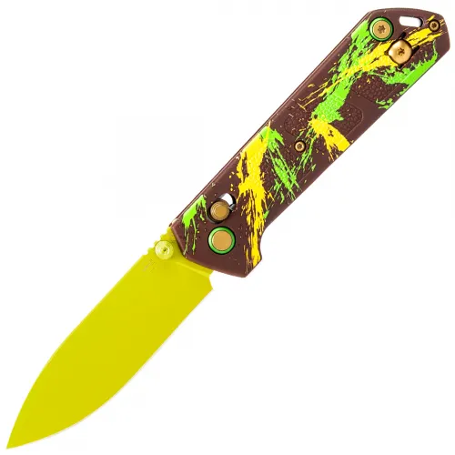 Boker Kihon Dubai Chocolate Crossbar Lock Folding Knife - 3.23" D2 Steel Blade GFN Handle