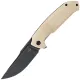 Boker Plus Barchan Folding Knife - 3.27" Black Stonewashed DP Blade Tan G10 Handles Cyclaire Knives and Tools