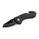 Boker Magnum Black Rescue Knife - 2.08" High Carbon Stainless Steel Blade Black Handle  Cyclaire Knives and Tools
