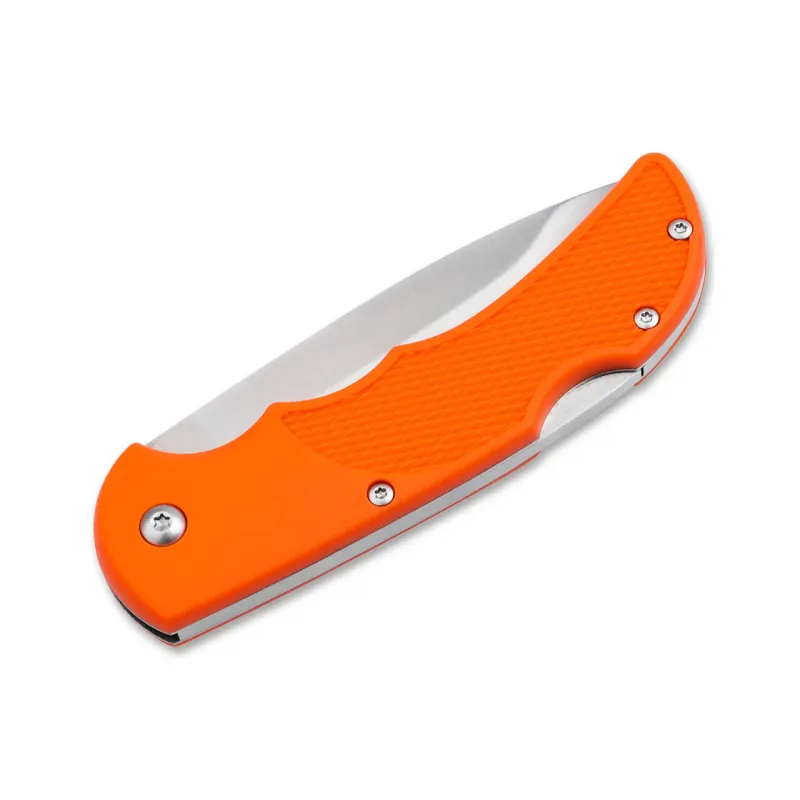 Boker Magnum HL Single Folding Knife - 3.22" 440C Stainless Steel Blade Orange TPR Handle Cyclaire Knives and Tools