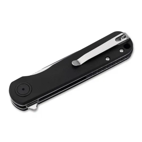Boker Magnum Braddock Black Folding Knife - 3.24" 440B Stainless Steel Blade G10 Handle