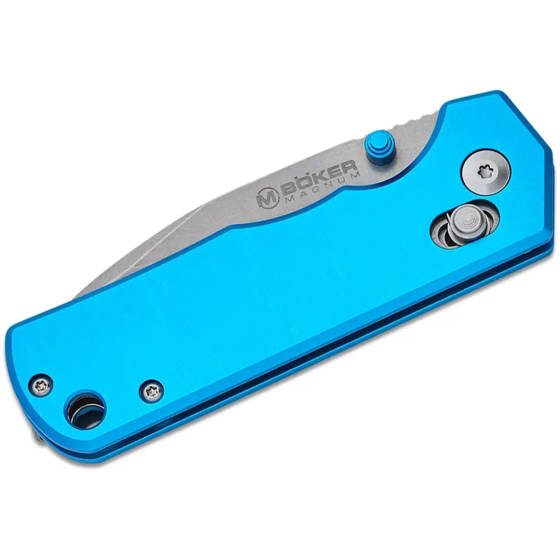 Boker Rockstub Folding Knife - 2.64" 440B Blade Blue Elox Aluminum Handle Cyclaire Knives and Tools