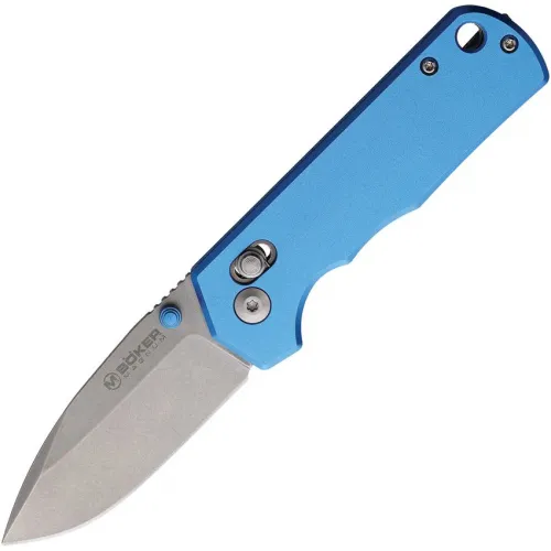 Boker Rockstub Folding Knife - 2.64" 440B Blade Blue Elox Aluminum Handle