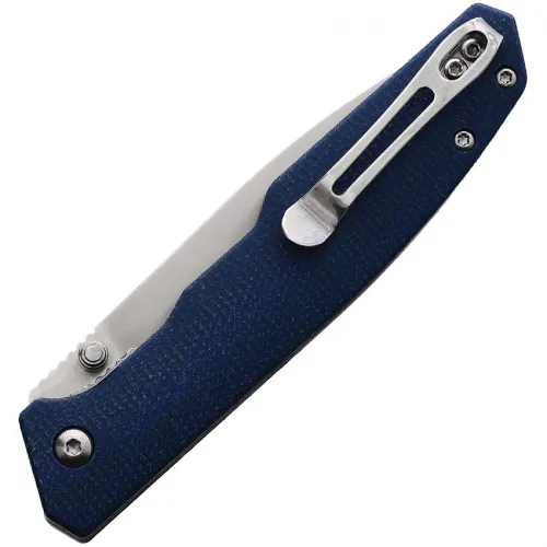 Boker Magnum Deep Blue Canvas Pocket Knife - 3.54" Blade Blue Micarta Handle