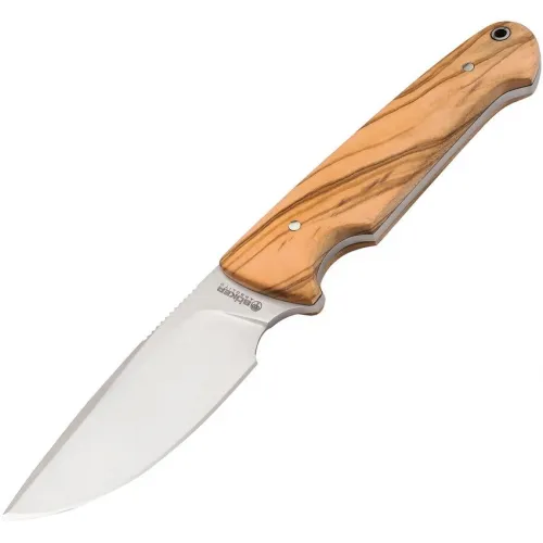 Boker Arbolito Vultur Fixed Blade Knife - 3.85" ACX390 Steel Blade Olive Wood Handle