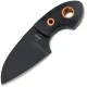 Boker Plus VoxKnives Neck Knife - 2.17" Black Sheepsfoot Blade, Black Micarta Handle Copper Inner, Sheath Cyclaire Knives and Tools