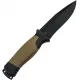 Boker Plus Desertman Fixed Blade Knife - 4.5" Black Titanium Coated Blade Black and Tan Handle Cyclaire Knives and Tools