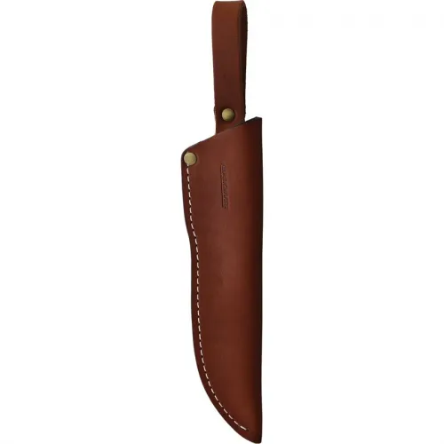 BPS Knives B1SSH Camping Fixed Blade Knife - 4.33" Stainless Steel Blade Leather Sheath