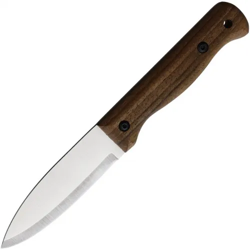 BPS Knives B1SSH Camping Fixed Blade Knife - 4.33" Stainless Steel Blade Leather Sheath