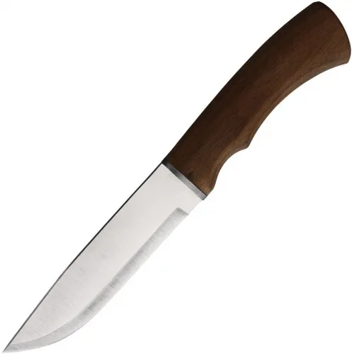 BPS Knives BK06SSH Camping Fixed Blade Knife - 5.1" 5Cr14MoV Stainless Steel Blade Leather Sheath