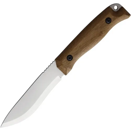 BPS Knives HK1CSH Bushcraft Fixed Blade Knife - 4.33" 1066 Carbon Steel Blade Leather Sheath