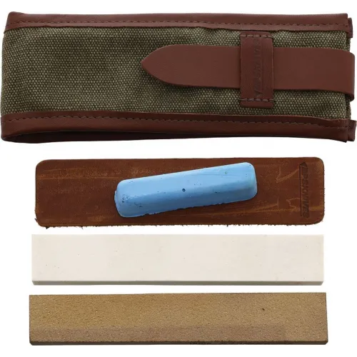 BPS Knives Knife Sharpening Kit 2 Stones Leather Strop and Case