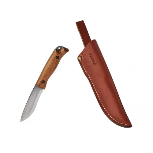 BPS Knives HK1SSH Fixed Blade Knife - 4.33" 5Cr14MoV Stainless Steel Blade Leather Sheath