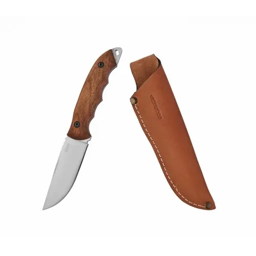 BPS Knives HK4SSH Fixed Blade Knife - 3.93" 50X14MF Stainless Steel Blade Leather Sheath