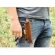 BPS Brown Leather Sheath with Ferror Rod and Belt Loop for Fixed Blade Knives with 4-5" Blades Cyclaire Knives and Tools